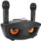 Bluetooth Speaker Home, with Two Wireless Charging Receiver KTV Karaoke Coil Charger Microphone (Black) (Black)