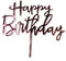 AILEXI 1 Count Acrylic Glitter Cake Decorating Toppers - Happy Birthday Rose Gold