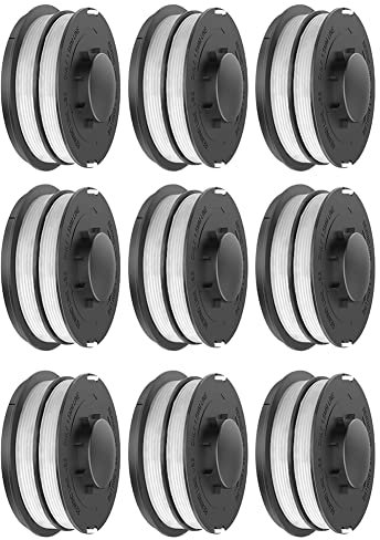 DAZZLEEX 9Pcs Lawn Mower Spools for Einhell GC-ET 4530 RTV 400, RTV 550, RTV 550/1 Trimmer Heads (9PCS)