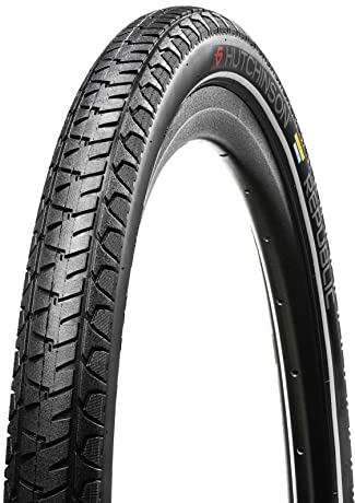 HUTCHINSON - REPUBLIC - Tubetype - Cubierta Urbana y Trekking - Adherencia y Antipinchazos - Varillas rígidas - Negro - Dimensiones 27,5 x 2,40 Pulgadas