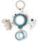Done by Deer To Go Activity Mirror Happy Clouds - AktivitätsSpiegel mit Rassel, Ozzo-Stofftier, weiche Wolke, zwei BeißRinge und lustige Etiketten - Aktivitätsspielzeug, Spielzeug Baby ab 3 Monaten