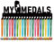CREATCABIN Meine Medaillen Medaillenhalter Display Tanz Medaillenaufhänger Rack Sport Metall Hängende Auszeichnungen Eisenmontage Dekor Mit 20 Haken Für Laufen Gymnastik Schwimmen Schwarz 40x15cm