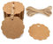 50 Pcs Etiquettes Kraft, Etiquettes Cadeaux, 4 cm, avec Ficelle de Jute pour Cadeaux de Mariage, Anniversaire Artisanat