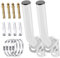 Soporte de antena universal, resistente a la intemperie, accesorio de montaje en poste J de 25 cm para antena de TV exterior, soporte de puente inalámbrico, montaje en poste y pared (2)