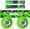 Fantic26 Stunt Scooter Ersatzteile Bundle Blunt Griffe mit Barends I F26 120mm Abec11 Rollen I Griptape Swirl Schwarz/Grün