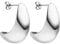 PURELEI® Big Drop Ohrringe, Tropfen aus Langlebigem Edelstahl für Frauen, Wasserfeste Damenohrringe für Individuellen Look (Länge 28,4 mm) (Silber)