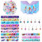 Gabby's Kindergeburtstag Mitgebsel Set, Gabbys Geburtstag Deko, Gabby's Geburtstagseko, Slap Bracelets Armbänder Kinder Slap Armband, Gabby's Kindergeburtstag, Gabby's Aufkleber