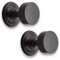 Infinity Decor Ribbed Design Matt Black Mortice Round Door Knobs unsprung Pull Handles Set 60mm – Ideal for Interior & Exterior Use