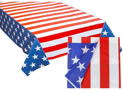 SEMINISMAR Nappe USA,4 Juillet Nappe,Nappe états Unis,Liberté Etats-Unis Nappe,états Unis Linge De Table Rectangulaire,Couverture De Table Drapeau Américain,Nappe Drapeau Américain,137x274cm,1 Pièce