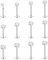 JZTRADING Tragus Labret Studs Piercing Jewellery 12pcs 16G Stainless Steel Cubic Zirconia Cartilage lip Stud Bar Flat Back Earrings Helix Nose Piercing Jewelry 6-12mm