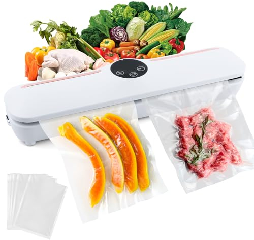 Vakuumiergerät,MXTIMWAN Vakumierergerät für Lebensmittel,Folienschweißgerät für Lebensmittel,Vacuum Sealer 62 KPA Lebensmittel Trocken-/Feuchtmodus,Schnelles Vakuum,25 cm Naht