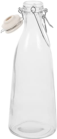 Botellas de vidrio con tapa basculante Botellas de cerveza con tapa abatible con tapas herméticas Tapas for fermentación Bebidas carbonatadas Aceite Vinagre Bebidas Jugos Leche Cerveza 1000ml A (Color