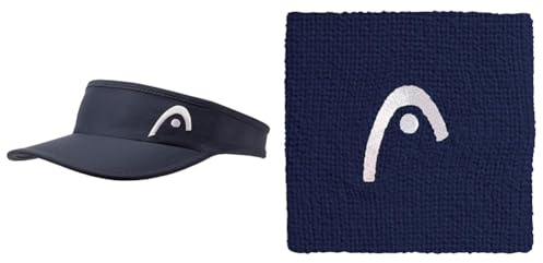 HEAD Damen Pro Player Womens Visor Cap, Navy, Einheitsgröße EU & Unisex-Erwachsene 2,5 Schweißband, Navy, Einheitsgröße
