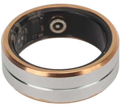 Smart Ring für Damen und Herren, Mehrere Sportmodi, Fitnessring mit APP, Schlaf-Tracking Tragbar, IP68 Wasserdicht, Keramik und Edelstahl, für Android und IOS (Größe 8)