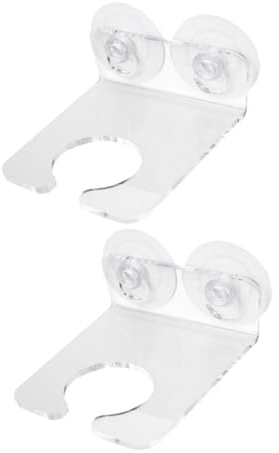 FUNOMOCYA 2stücke Acryl Weinglashalter Mit Starker Saugnapf-Halterung Badezimmer Weinregal Stabiler Glasaufbewahrungsständer Platzsparend Und Installieren Für Dusche Und Badewanne