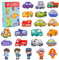 Fridge Magnets for Kids,Large Size Magnetic Vehicle,Magnet for Refrigerator, Educational Toys Toddler Learning Toys(Vehicles B)