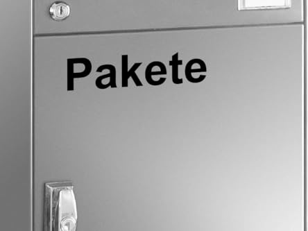 verkauflade by Chr/Su Paketbox Aufkleber Pakete Symbol Aufkleber (RPMt6/4) (10cm) - Silber - Matt - Kunststoff - Klassisch - Paketaufkleber