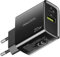 deleyCON Ladegerät USB A und C (2 Port - Schnellladegerät) USB Netzteil für iPhone 16/15/14/13/12/11 iPad Galaxy S25/S24/S23 Pixel Handy PD 3.0 Charger - Schwarz