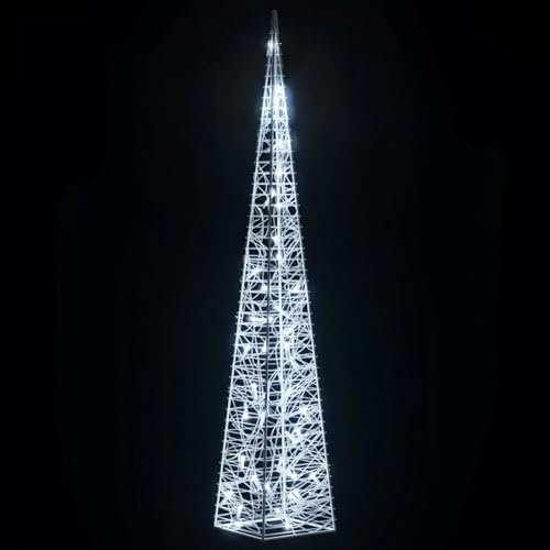 Tidyard LED Pyramide Lichterkegel, Weihnachten Dekoration, Beleuchtung für Weihnachten Innen Außen, Kaltweiß 90 cm