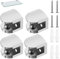 YIZWINS 4 PCS Edelstahl Glasbodenträger, Verstellbare Glasklemme, Glasregalklemme aus Zinklegierung, Geeignet für 6–8 mm Dickes Glas und Acrylglas-Befestigung, Wird mit Schrauben Geliefert