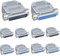 VISSQH 10 Stücke DB25 Stecker,DB25 Lötverbinder, RS232 D-SUB-Serieller Adapter 25 Pin Adapter Plug DB25 Männlich/Weiblich Lötver Breakout Board Stecker+Kunststoffgehäuse Abdeckung