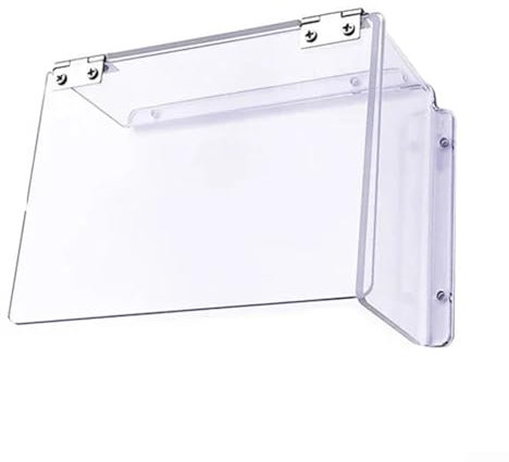 Eawfgtuw Outdoor Electronic Lock Rain Cover - Acrylic Protective Case for Smart Card & Mechanical Door Locks, Waterproof Access Control Shield, Transparent 150x110x63mm(Left)