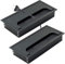 2Pcs Desk Grommet, Rectangular Cable Grommet with Metal Eyelets, 6x3 Inch Aluminium Alloy Desk Hole Cover for Office Equipment, Computer SpeakersDesk