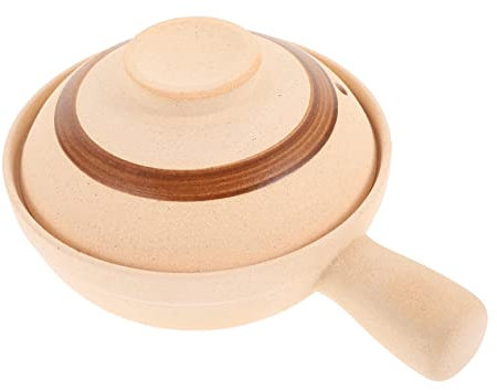 KICHOUSE Piccola casseruola casseruola caldo vaso di terracotta non smaltato pentole di terracotta per cucinare piccolo argilla pratica a pentola da cucina ceramica