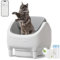 Devoko Selbstreinigende Katzentoilette Für 15KG Großkatzen,App-Steuerung,Freiraum Katzentoiletten,leichte Reinigung,groß Raum,Katzen lieben,cat litter box Kapazität für 15 Tage,Automatisches Katzenklo