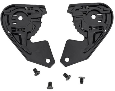 1 par de viseras para cascos de motocicleta, placa base de engranaje con tornillo, visera de protección facial, base de fácil instalación, accesorios para cascos, base de fijación