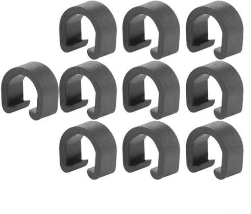 Jotekonoby 10 Stück Fahrrad-C-Clips für Kabelgehäuse-Schnallen, wiederverwendbare Kunststoffleitungsrohrbefestigungen, C-Typ-Kabelhalter zur Sicherung von Bremsgetriebedrähten und -schläuchen