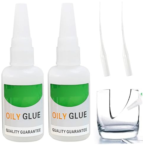 Strong Glue, 2 Pack Welding High Strength Oily Glue Strong Fast Drying Adhesive for Repairs on Plastic, Metal, Wood, and Glass, 50g Each Tube