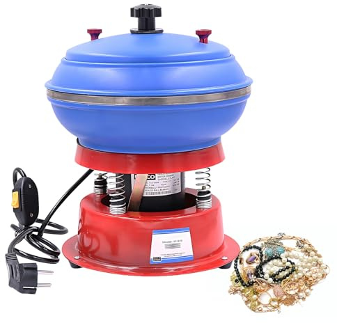 Compatto Buratto per Pietre-Lisciatura Cristallo Ambra,Meccanismo Buratto Vibratorio Velocità Fissa 90W Potenza,Aghi Acciaio Inox-Vibratory Macchina Levigatrice-4.3kg