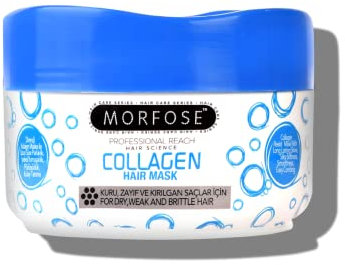 Morfose Collagen Haarmaske 500ml – Intensivpflege für trockenes & brüchiges Haar – Mit Kollagen für Glanz, Geschmeidigkeit & Elastizität – Reduziert Haarbruch & Haarausfall