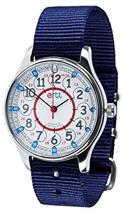 EasyRead Time Teacher Wasserdicht Armbanduhr Kinder- Kinderuhr Mädchen & Jugen - Die Zeit Lernen Kinder Uhren - 2-Stufen-Zeit Kind Armbanduhr - 12-24-Stunden-Zifferblatt - Einfach Zu Lesen Kinderuhr