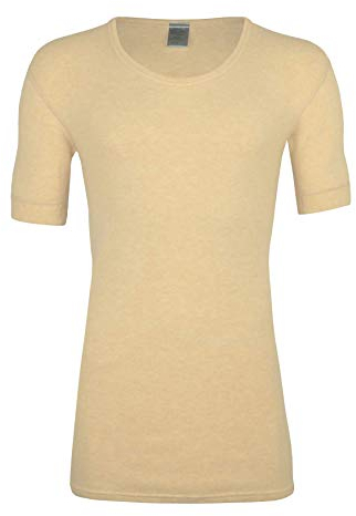 Angora wobera Herren-Unterhemd mit ½ Arm 50% Angora (XX-Large, beige)