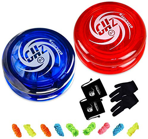 MAGICYOYO Jo Jo Kinder D1, Profi 2A Looping Yoyo, Durable Plastic Yo Yo for Kinder und Anfänger (Pack of 2)
