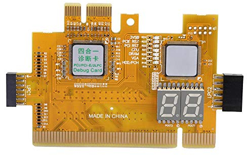 ASHATA Desktop-Debugkarte 4-in-1-Diagnosekarte Computer-Motherboard-Erkennungszubehör, Diagnosekarte, Desktop-4-in-1-Diagnosekarte Wird hauptsächlich für Computer-Motherboards verwendet