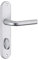 SERRURERIE DE PICARDIE - Ensemble de Poignées pour Salle de Bain et Toilette Leto à Condamnation - Aluminium - Usage Pratique et Esthétique - Entr'Axes 165 mm - Finition Argentée - Gris