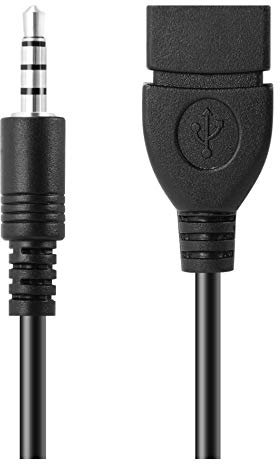 innov8 Câble audio auxiliaire 3,5 mm mâle vers USB 2.0 A femelle, convertisseur lecteur MP3 de voiture – 1 m