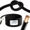 EBROM Cable de batería altamente flexible Hi-Flex (Hi Flex) 25 mm2 – Metro negro – Muy flexible – Revestimiento de PVC (70 ± 5 Shore) 99,9% cobre OFC 25 mm² – como cable de arranque, cable de carga o