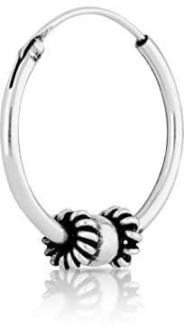NKlaus Einzel 925 Sterling Silber Bali Creole 16mm Herren Ohrring keltisch Schmuck 2009