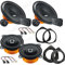Kit 6 Casse Altoparlanti compatibili con Fiat Punto Evo Kit Anteriore e Posteriore con Adattatori e Connettori Inclusi