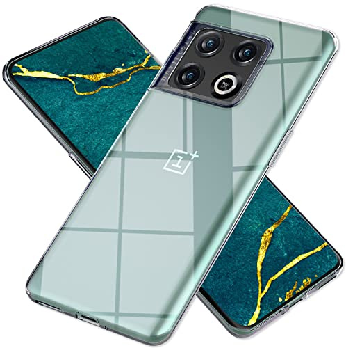 NALIA Transparente Silikonhülle für OnePlus 10 Pro - Hülle, Durchsichtig | Micro-Dot Rückseite ohne Wasserflecken, Stoßabsorbierende Ecken, Griffiges TPU-Material, Präzise Tasten, GLAZE