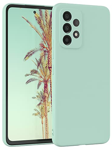 EAZY CASE - Silikonhülle für Galaxy A53 5G Hülle Silikon Case Grün weich stoßfeste Handyhülle Schutzhülle mit Kameraschutz Dünn Premium Schutz Cover TPU Phone Bumper in Pastell Mintgrün Matt