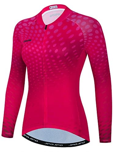 HimyBB Women Cycling Jersey Pro Team Long Sleeve Bike Shirt Tops UPF 50+ Sun Protection M