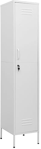 vidaXL Locker Cabinet White 35x46x180 cm Steel