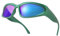 YUELUQU Futuristisch Sonnenbrillen Fahrradbrille für damen herren Y2K Sportbrille UV400 Schutz party brille rennrad brille (Grün(R)-Grün(L))