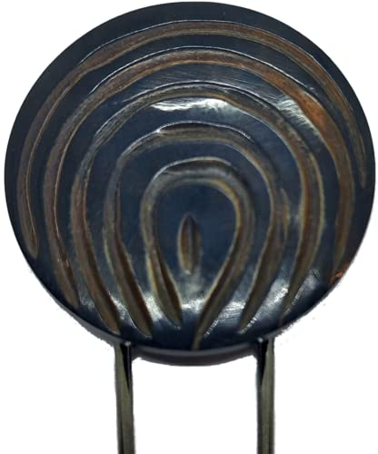 LÜNA Schalnadel, Schmucknadel, Tuchnadel, Größe 8 cm (Horn Braun)