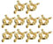 sourcing map 10 Stück Flanschkupplung Federringverschlüsse, 10mm Messing Runde geschlossene Federring Verschlüsse Anschlüsse für DIY Halskette Armbänder Schmuck Herstellung, Gold